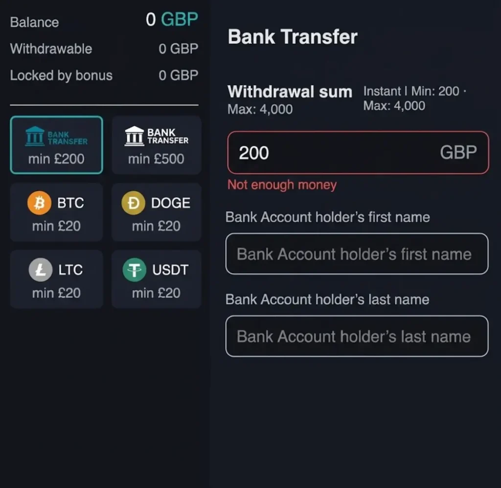 Spin Shark Withdrawal