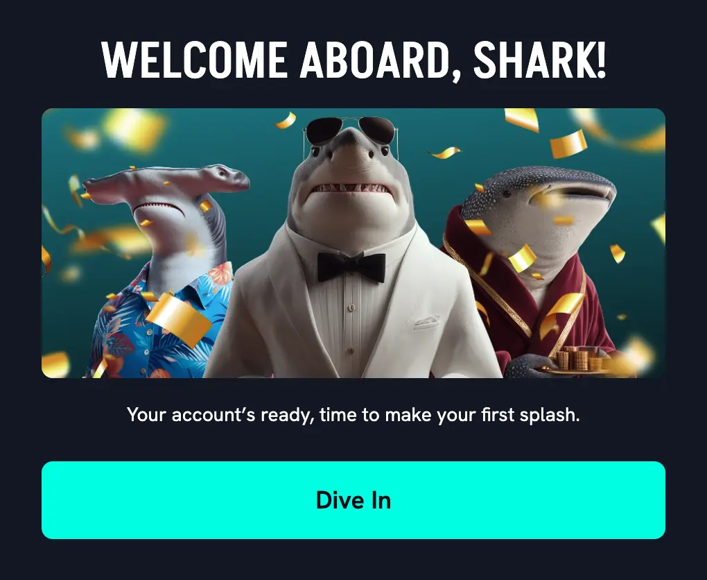 SpinShark Welcome Banner